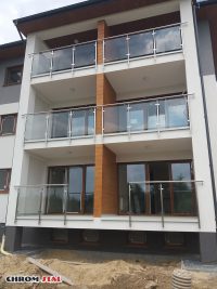 Balustrady balkonowe ze stali nierdzewnej w łączeniu ze szkłem - Osiedle Korona Rzeszów